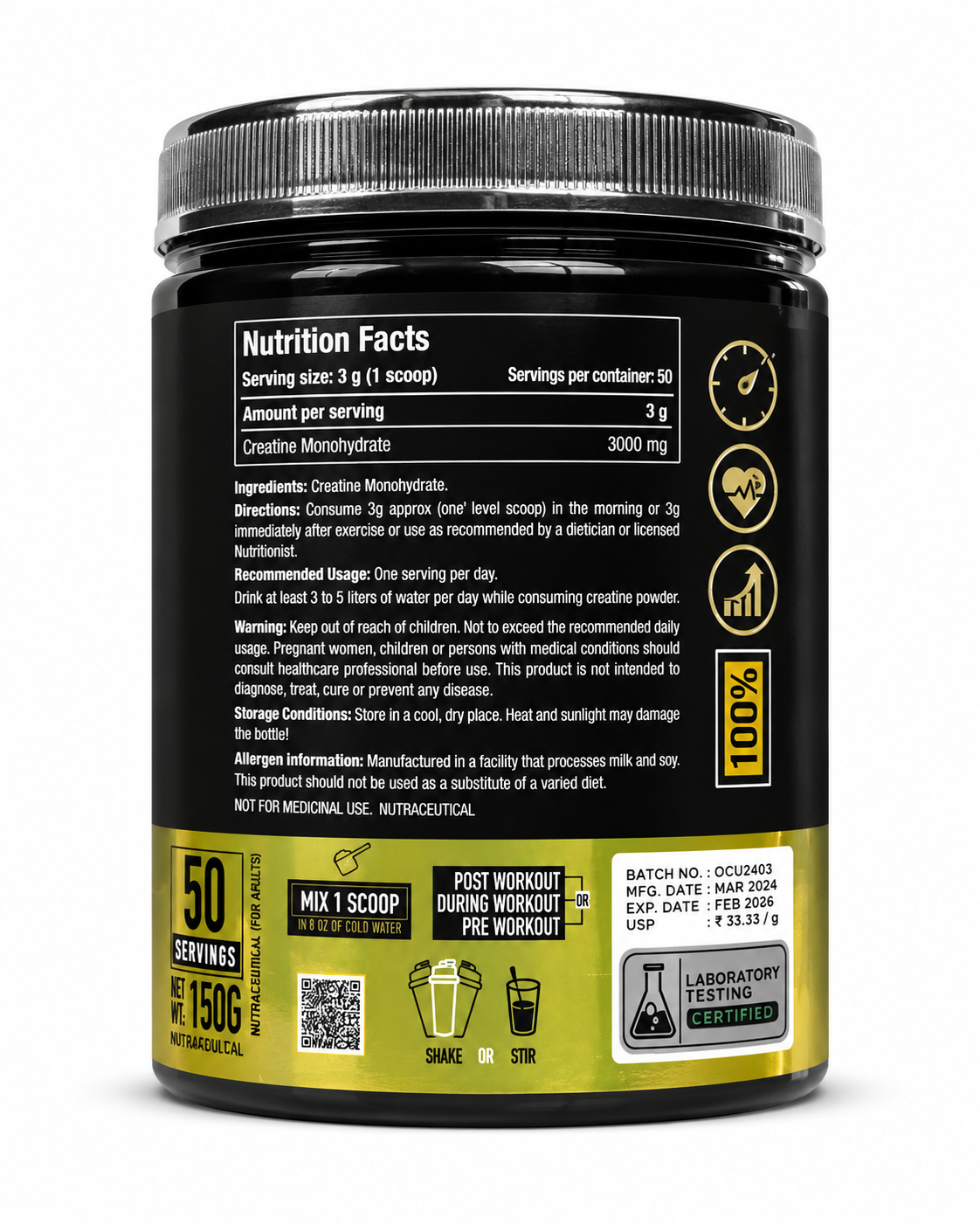 One Science Micronized Creatine Monohydrate