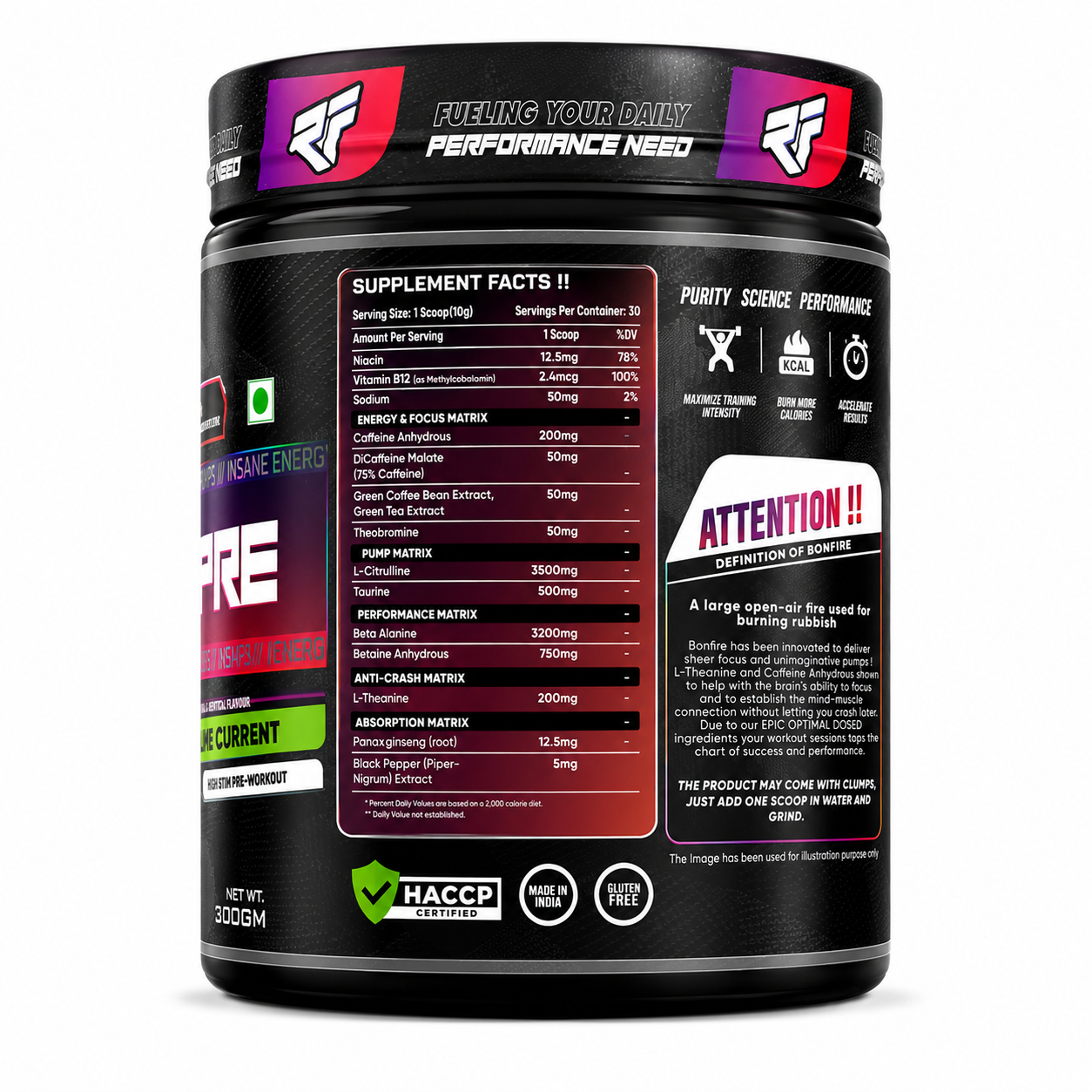 Repfuel Bonfire Pre-Workout – Lime Current